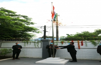 74th Independence Day of India celebration at the Consulate General of India, Sittwe on 15th August, 2020